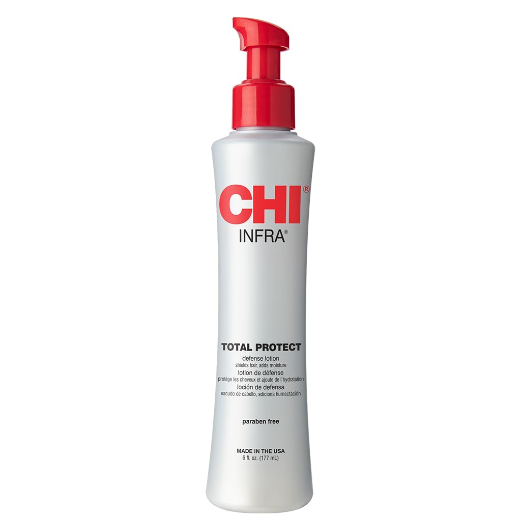 CHI Total Protect Defense Lotion, Lightweight Lotion For Locking In Moisture & Protecting Hair From Heat, Sulfate, Paraben, & Cruelty-Free, 6 Oz