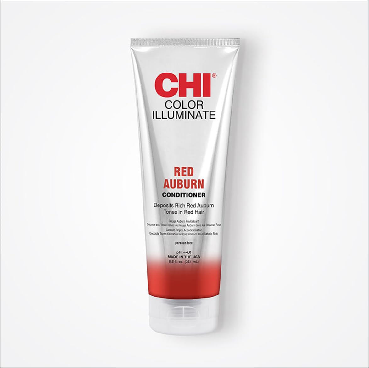 CHI Color Illuminate Conditioner, Helps Maintain Fresh Color In Natural & Color-Treated Hair, Sulfate, Paraben, & Cruelty-Free, Red Auburn, 8.5 Oz
