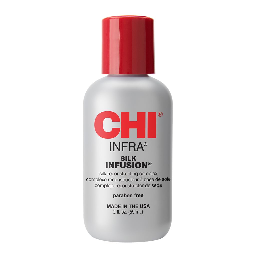 CHI Infra Silk Infusion, Leave-In Reconstructing Treatment To Strengthen & Protect All Hair Types, Alcohol-Free, 2 Oz