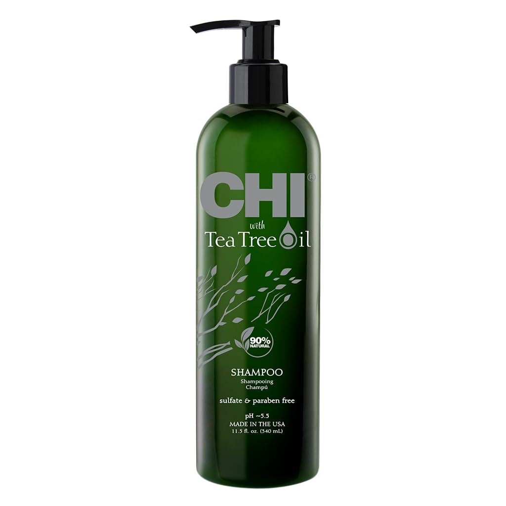 CHI Tea Tree Oil Shampoo, Strengthening Shampoo For Gently Cleansing Hair & Removing Impurities, Sulfate, Paraben, & Cruelty-Free, 11.5 Oz