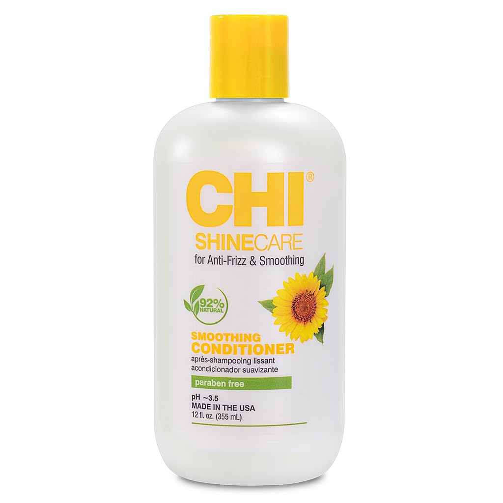 CHI ShineCare Smoothing Conditioner, Transforms Dull Hair Adding Instant Shine And Hydration, Sulfate, Paraben, & Cruelty-Free, 12 Oz