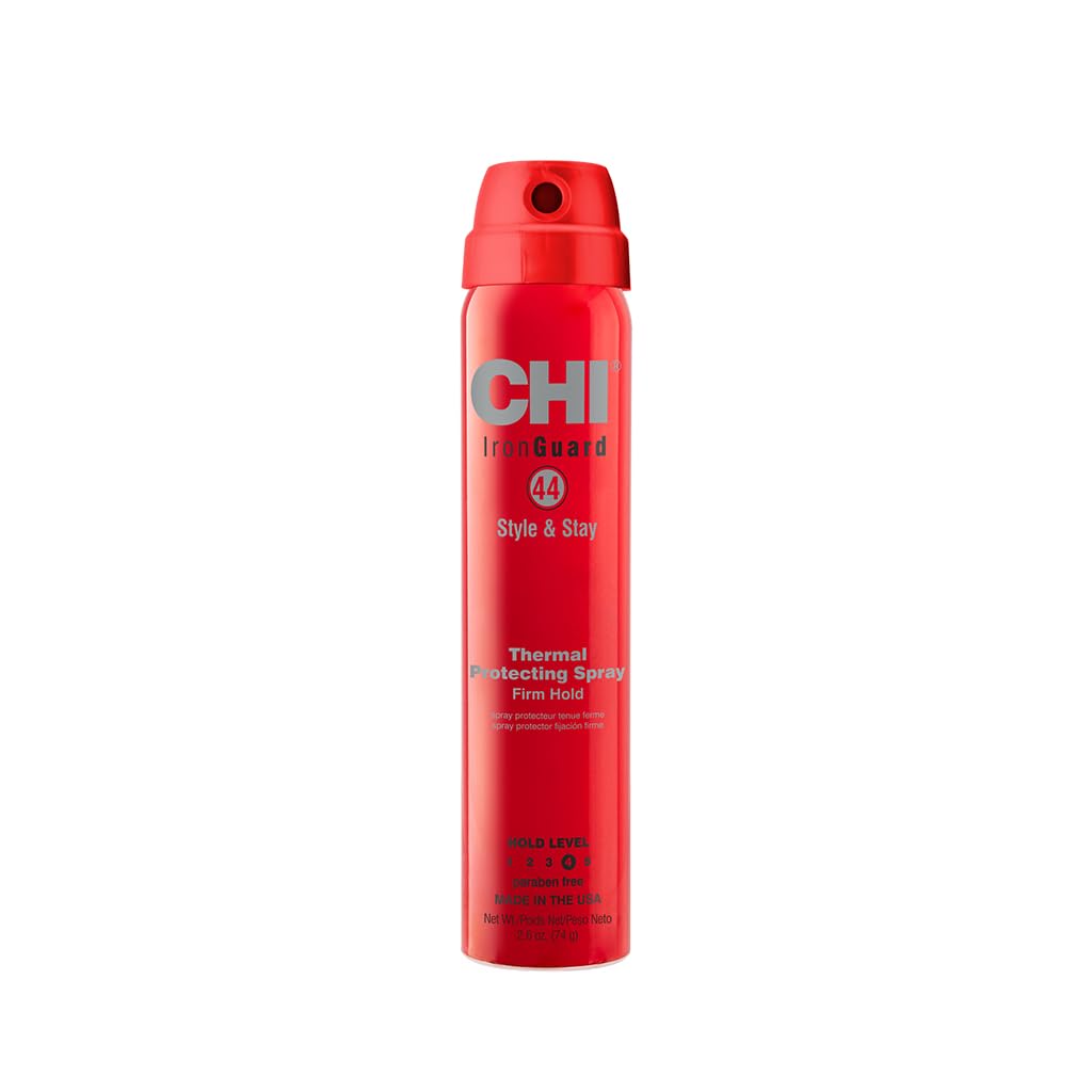CHI 44 Iron Guard Style & Stay Firm Hold Protecting Spray, Heat Protectant & Hairspray For A Long-Lasting Hold, Sulfate & Paraben-Free, 2.6 Oz