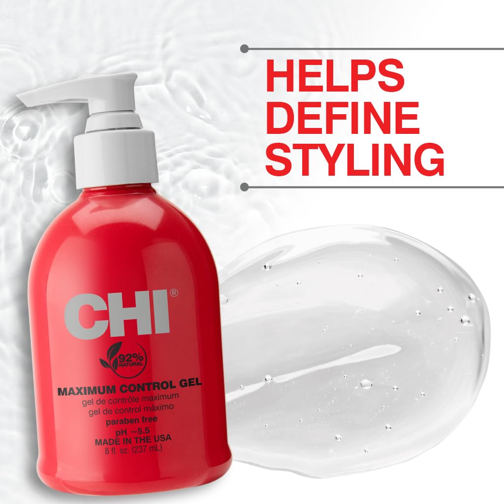 CHI Infra Gel, Firm Hair Gel To Protect From Heat Styling, Provides Shine & Control to Hair, Sulfate & Paraben-Free, 8 Oz