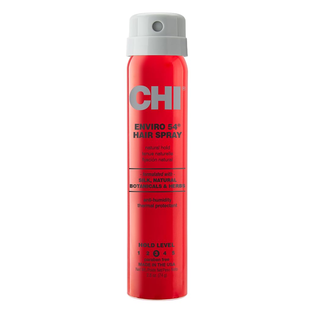 CHI Enviro 54 Hairspray, Natural Hold, Lightweight Spray to Finish & Secure A Variety of Hairstyles, Sulfate & Paraben-Free, 2.6 Oz