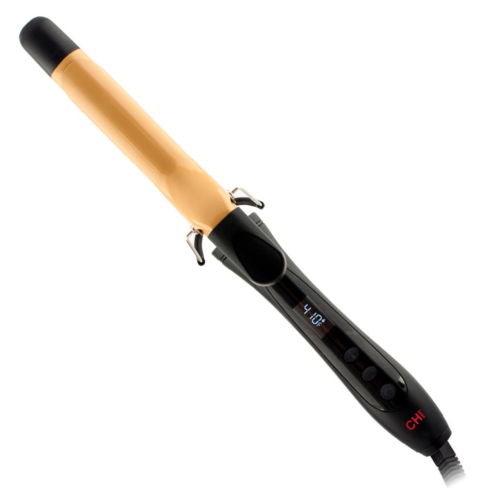 CHI Texture Tourmaline Ceramic Curling Iron, Hair Curler For Smooth & Shiny Curls, Adjustable Temperature & Automatic Shut-Off, 1" Barrel