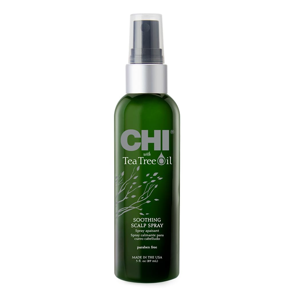 CHI Tea Tree Oil Soothing Scalp Spray, Moisturizing Spray For Relieving Irritation & Itching, Sulfate, Paraben, & Cruelty-Free, 3 Oz