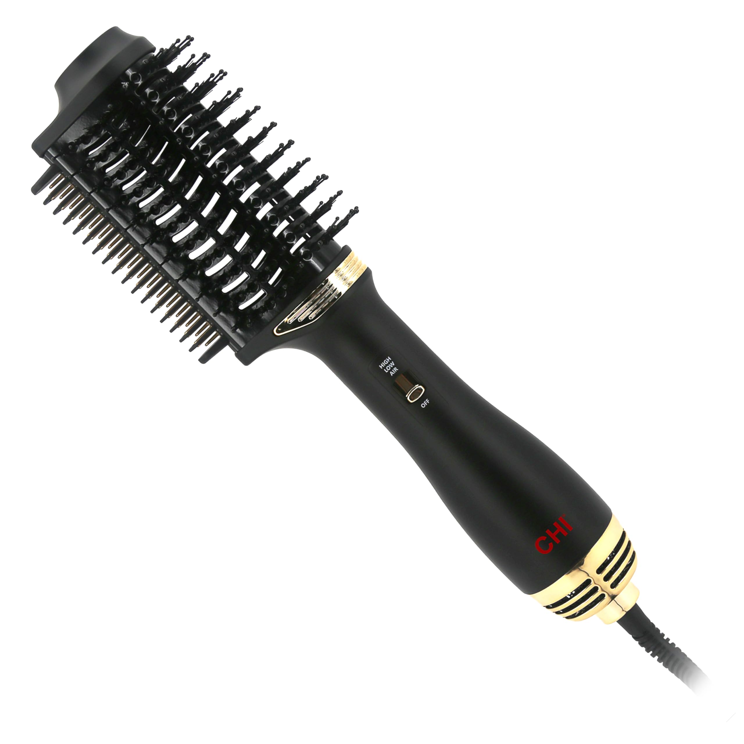 CHI Volume Styler, Blowout Brush for Amplified Volume, Heated Comb to Smoothen & Straighten Hair, 2-in-1 Hair Tool, Black