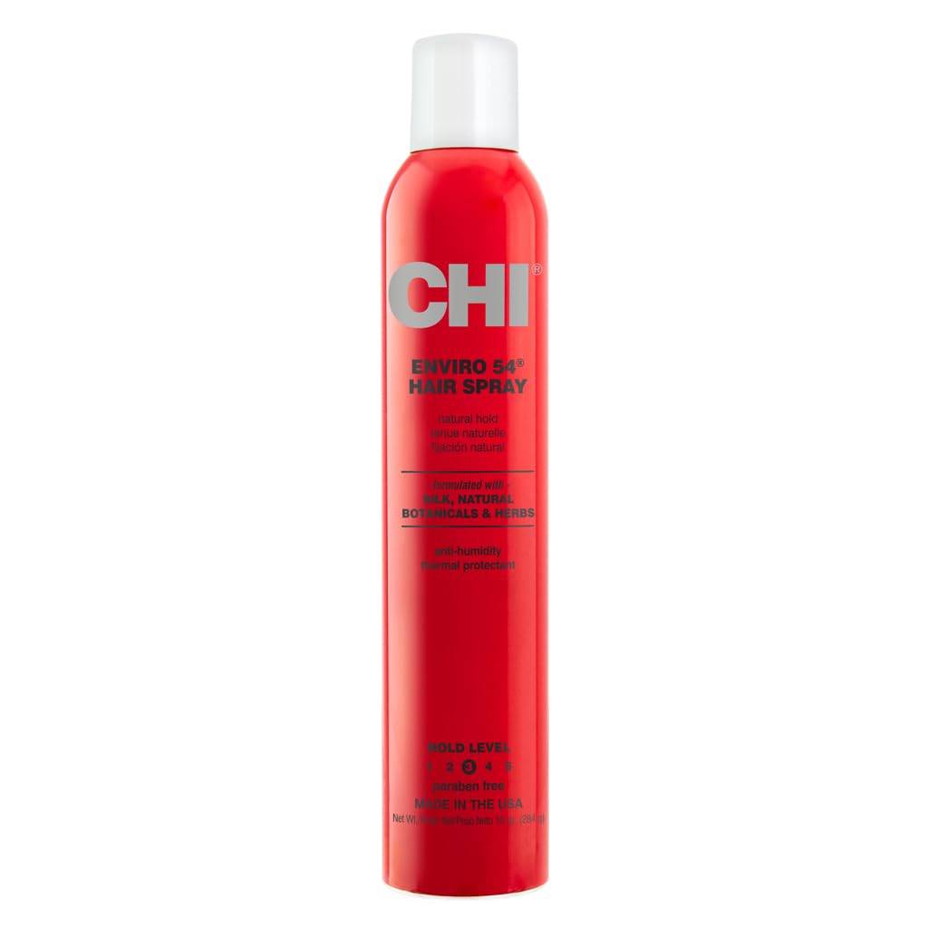 CHI Enviro 54 Hairspray, Natural Hold, Lightweight Spray to Finish & Secure A Variety of Hairstyles, Sulfate & Paraben-Free, 10 Oz